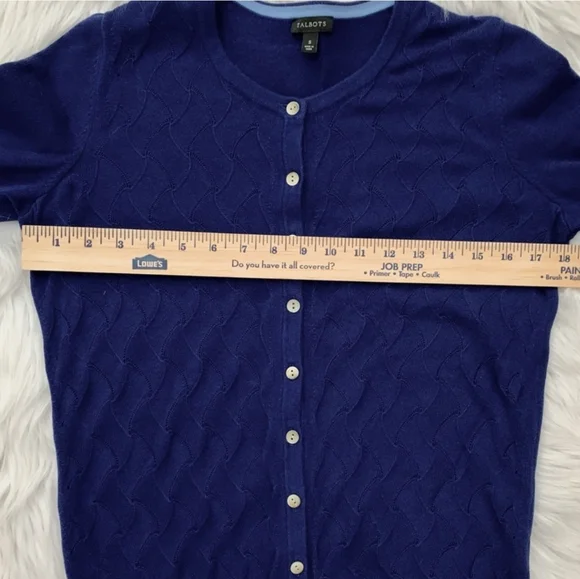 Talbots Colbalt Blue Cardigan Size Small - Picture 5 of 13